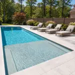 Colombian Beach fiberglass pool model by Rainforest Pools